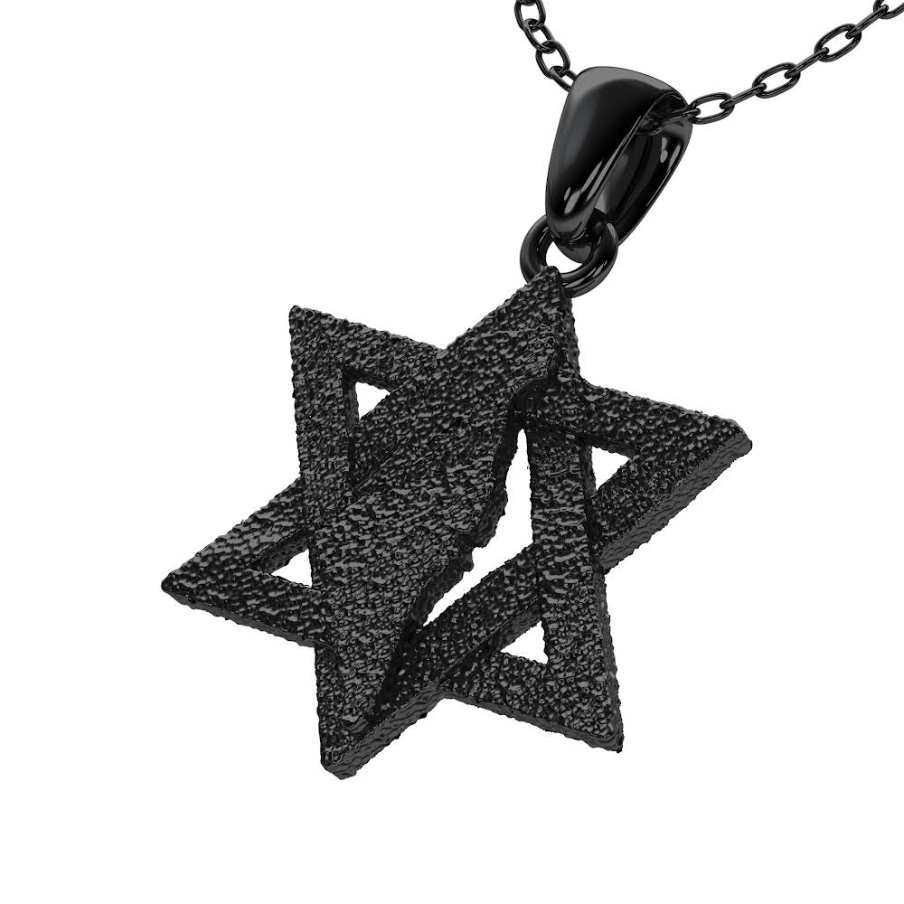 Land of David Pendant in Solid 14K Yellow Gold