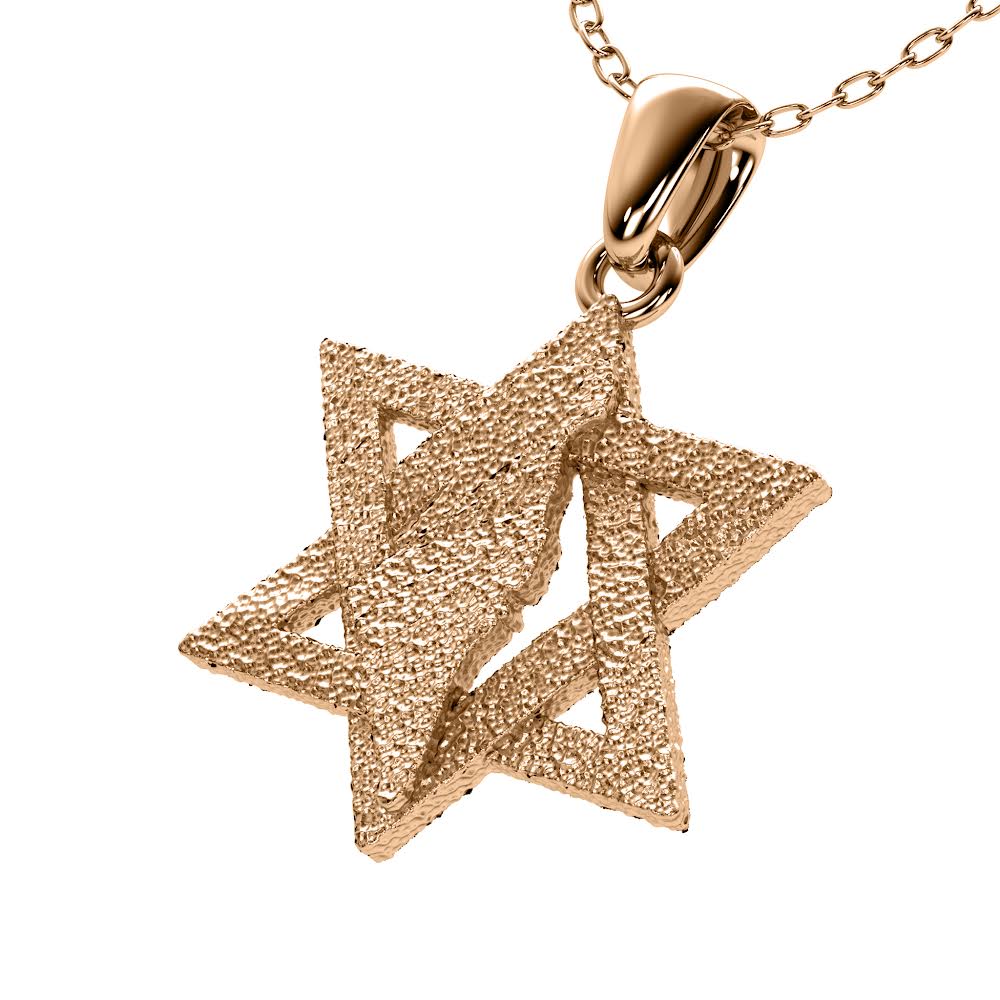 Land of David Pendant in Solid 14K Yellow Gold
