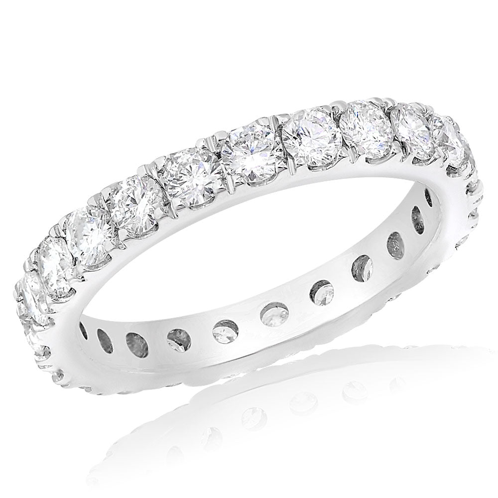 1.30ct Round Diamond Eternity Band in 14K White Gold