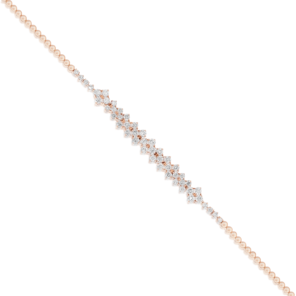 1.32ct Diamond Fashion Bolo Bracelet in 14K Rose Gold