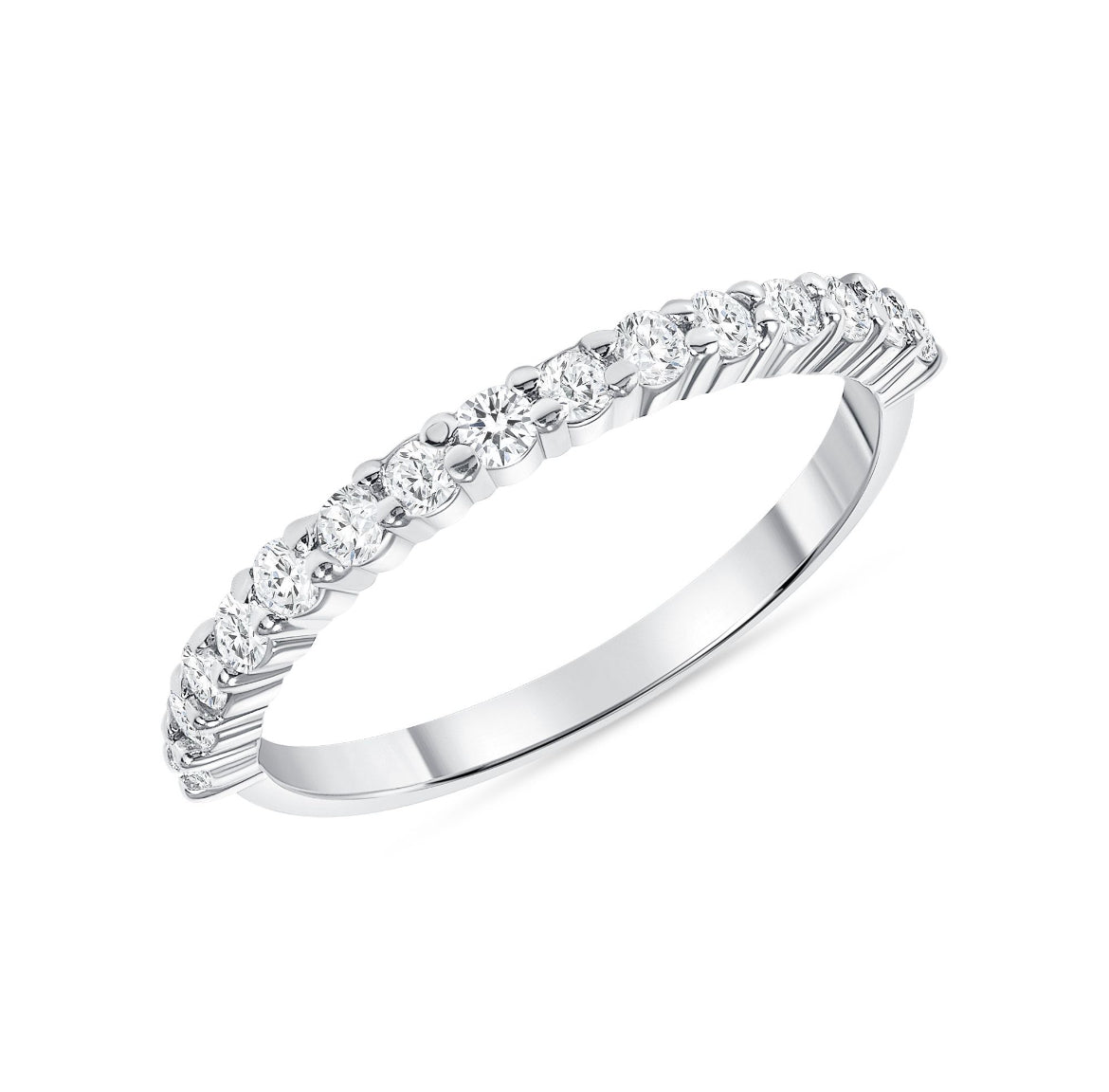 0.45ct Half Way Diamond Eternity Band in 14K White Gold