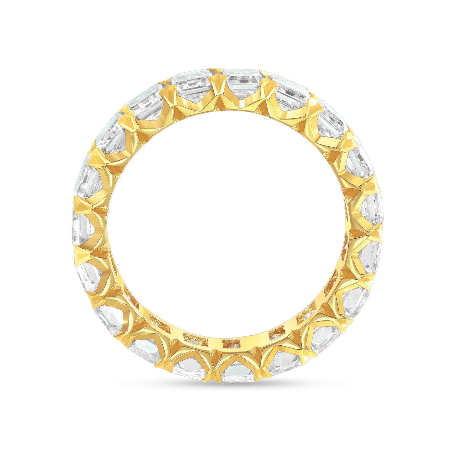 5.00ct Emerald Cut Diamond Eternity Band in 14K Yellow Gold