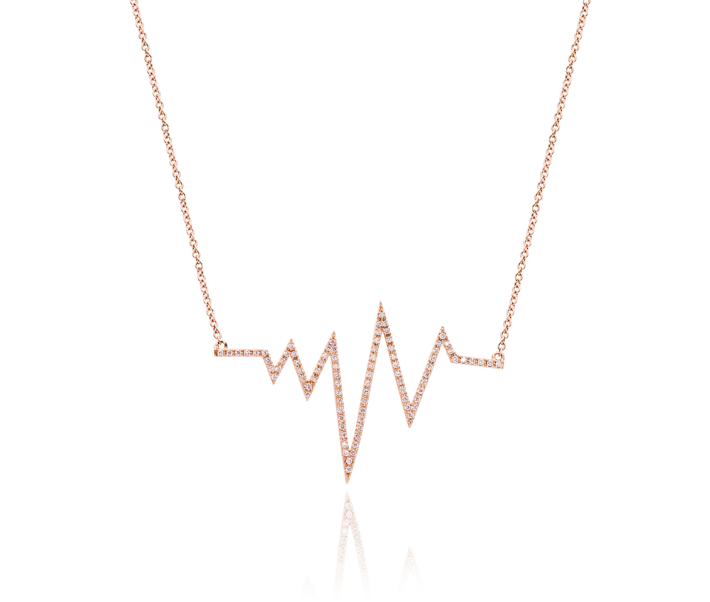 0.50ct Diamond HeartBeat Necklace in 14K