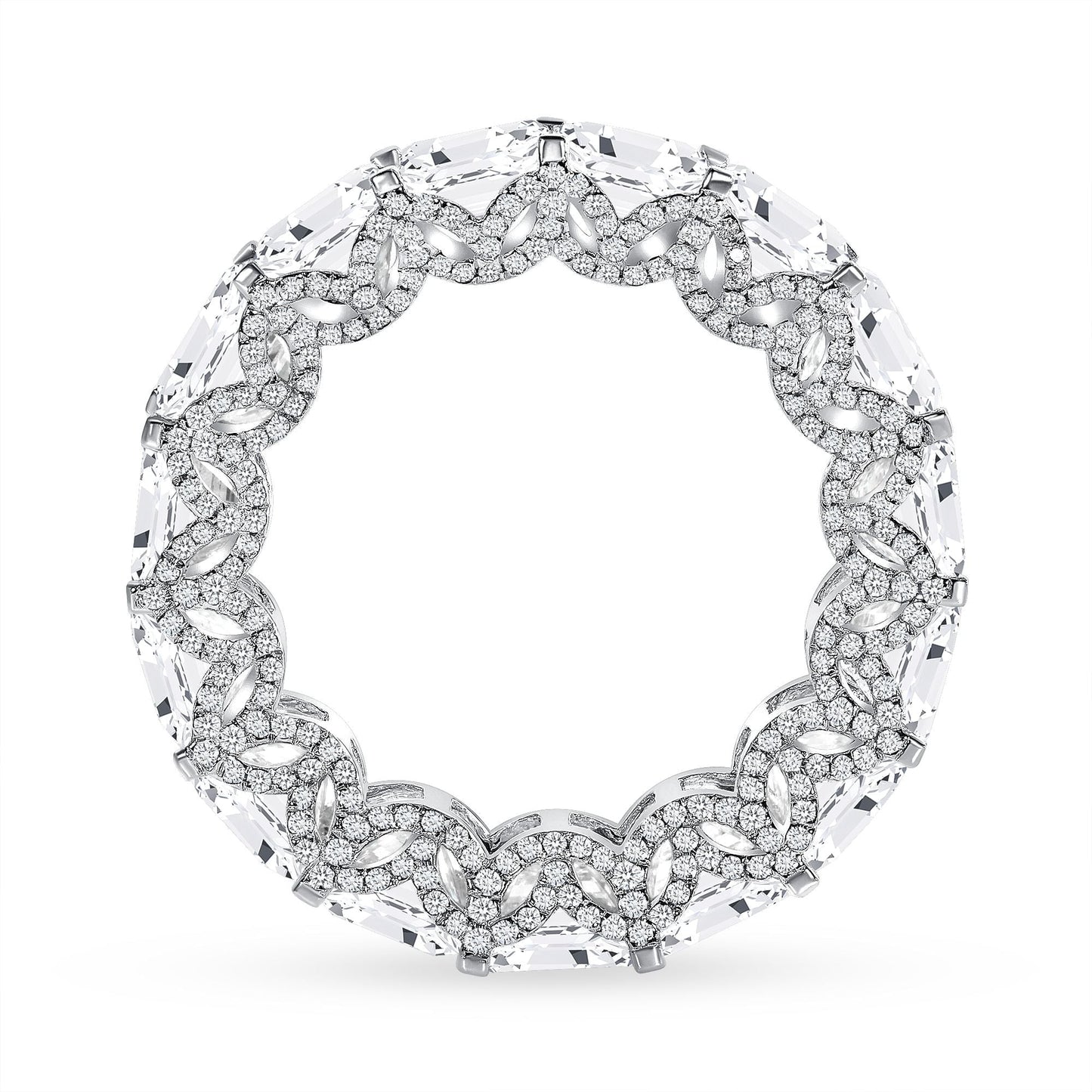 2.50ct Princess Cut Diamond Encrusted Eternity Band in 14K Gold
