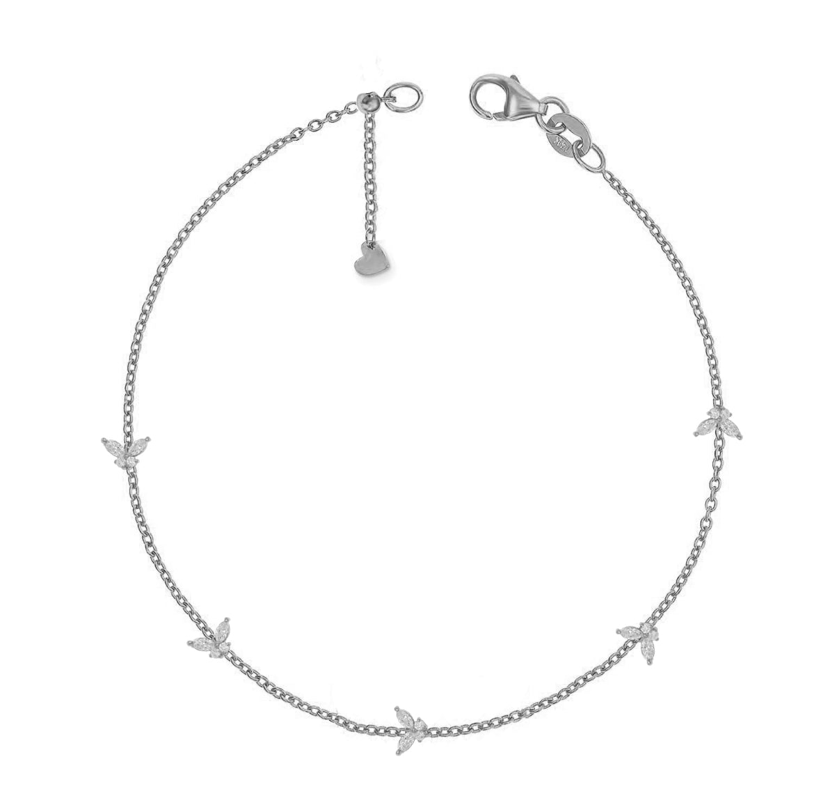 0.31ctw Marquise Diamond Butterfly Bracelet in 14K Gold
