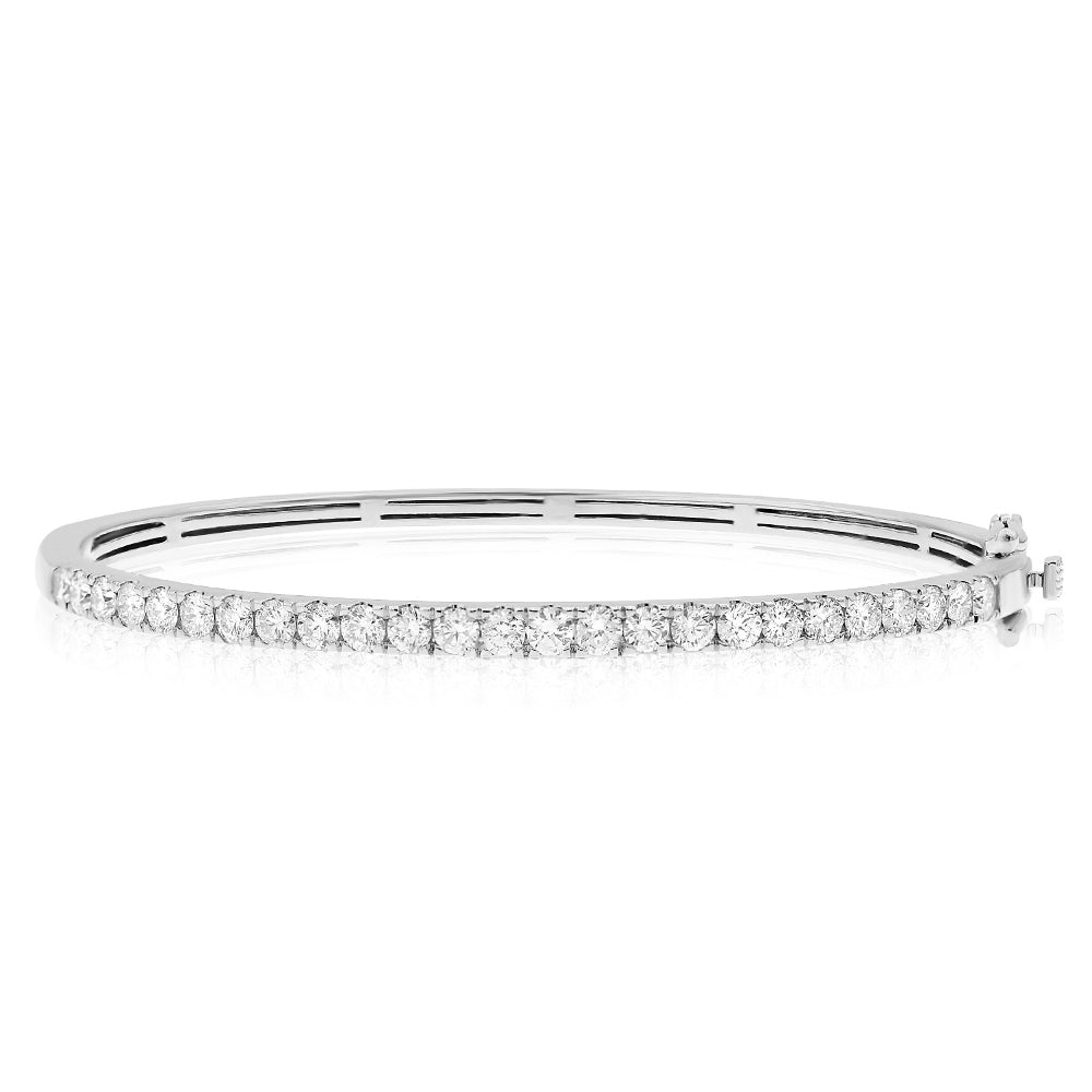 1.65ct Diamond Half-Way Bangle in 14K Yellow Gold