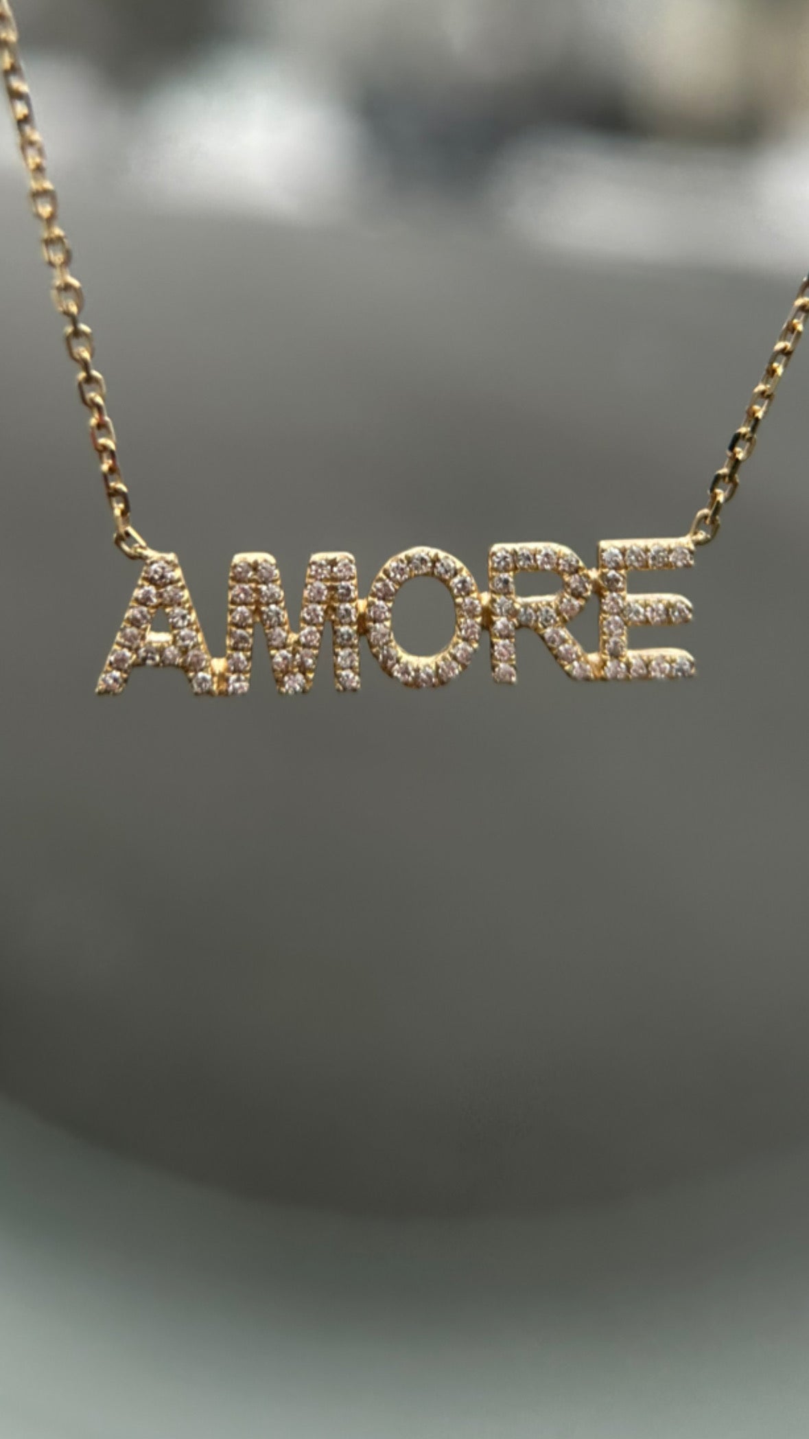 0.23ct ‘Amore’ Diamond Necklace in 14K Yellow Gold