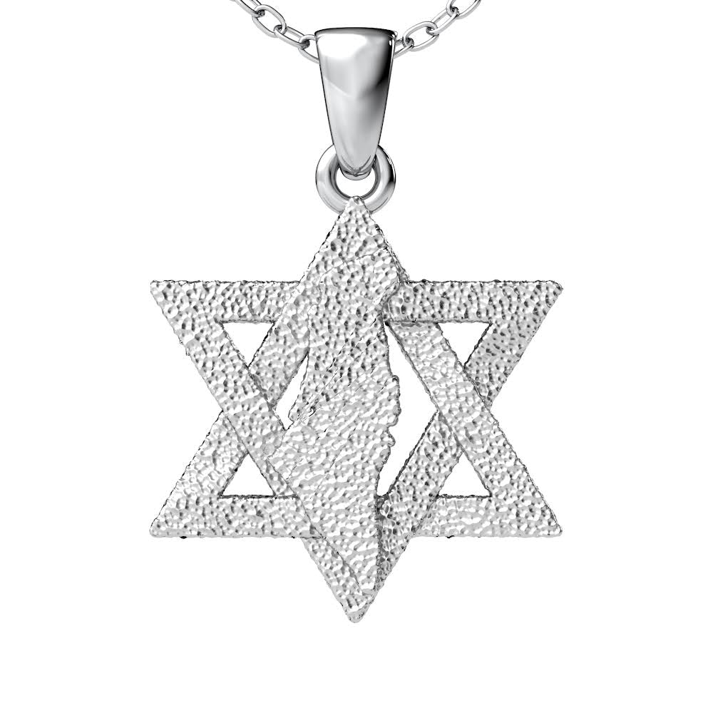 Land of David Pendant in Solid 14K Yellow Gold
