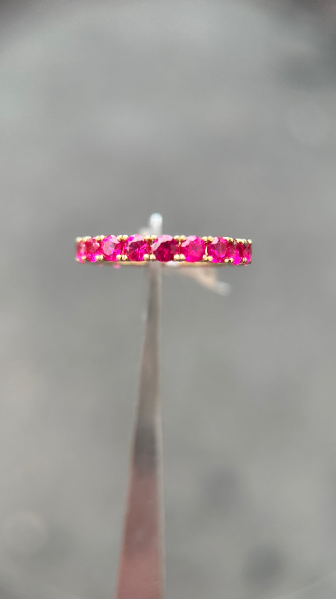 2.60ct Ruby Eternity Band in 14K Yellow Gold