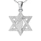 Land of David Pendant in Solid 14K White Gold