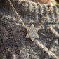 0.70ct Diamond Star Of David on Diamond by the Yard PaperClip Chain in 14K Yellow Gold