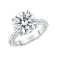Round Diamond Hidden Encrusted Halo Engagement Ring in 14K Gold