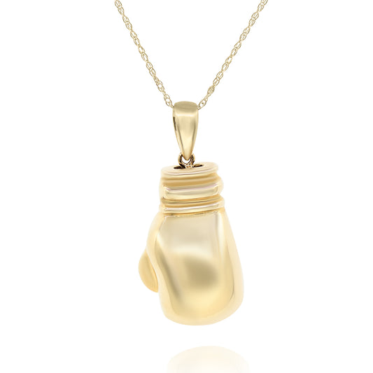 Boxing Glove Pendant in 14K Yellow Gold