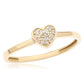 0.07ct Diamond Heart Fashion Ring in 14K