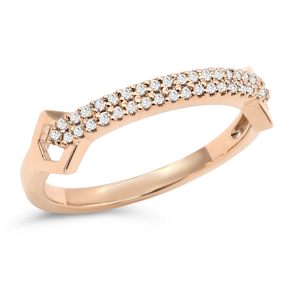0.14ct Diamond Fashion Ring in 14K Rose Gold