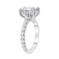 Cushion Cut Diamond Engagement Ring in 14K White Gold