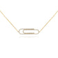 0.37ct Diamond Paperclip Necklace in 14K White Gold
